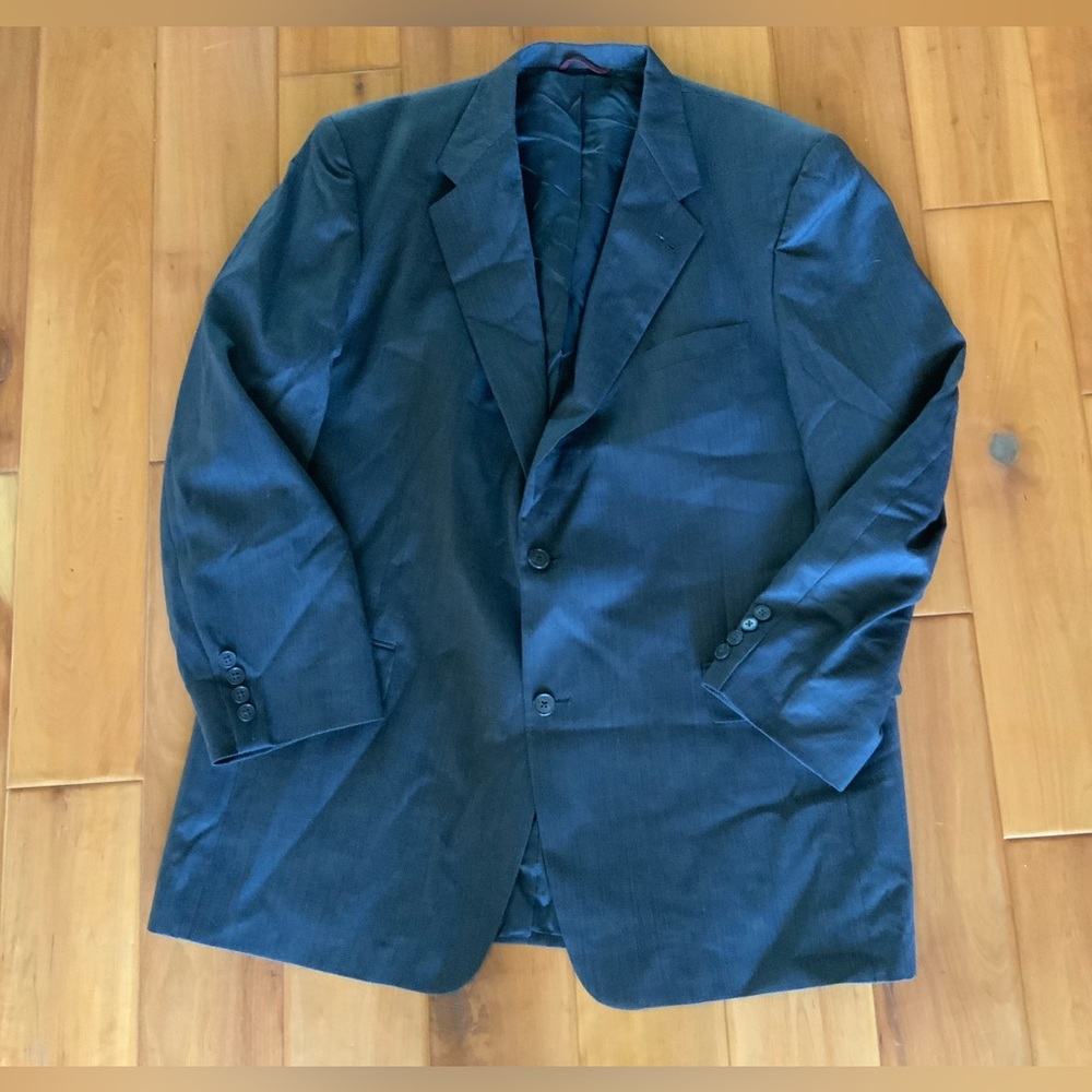 Hart Schaffner & Marx Dillards black wool sport suit jacket size 46L